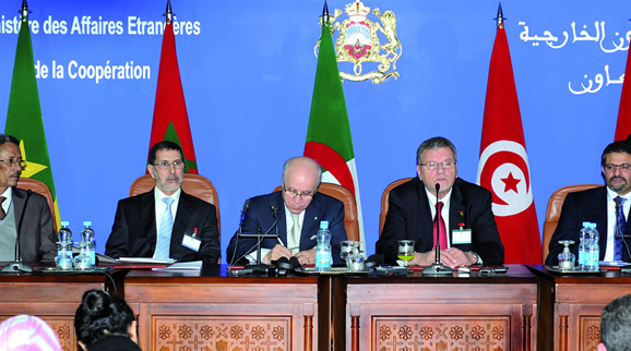 Les chefs de la Diplomatie des pays
de l’UMA réunis à Rabat le 18 février
