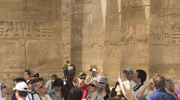 Le gouvernement de transition tente de redoper le tourisme. Ici, le temple de Karnak.